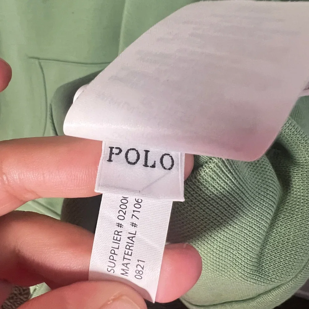 Polo Ralph Lauren Double Knit Hoodie Mens XL Green Full Zip Pony Logo